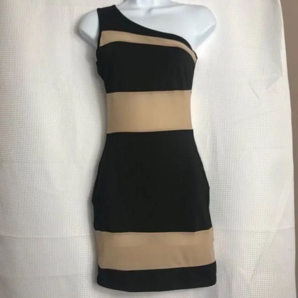 SHEIN Black Acrylic Striped Cover-up 0162